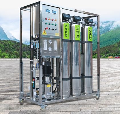 Automatische gedeïoniseerde RO Pure waterzuiveraar Zacht waterapparatuur 500l / H Waterbehandelingsapparatuur