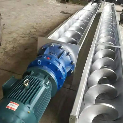 Roestvrijstalen asloze pelletschroeftransporteur Cement Spiraalvijzel