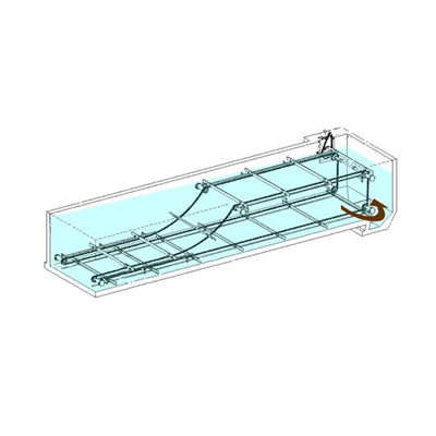 SS304 de Schrapersysteem 18m van de Rustijzermodder de Installatie van de lengtebehandeling van afvalwater