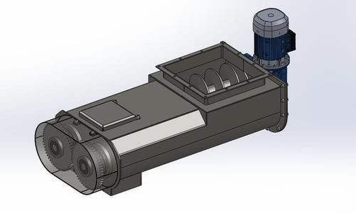 De gemeentelijke Transportband van de Riolerings Dubbele Schroef, 400mm Ontwaterende Schroeftransportband