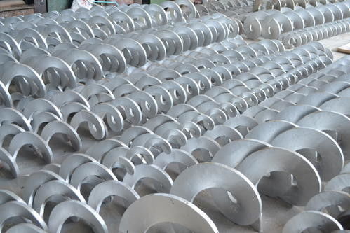 De gemeentelijke Transportband van de Riolerings Dubbele Schroef, 400mm Ontwaterende Schroeftransportband