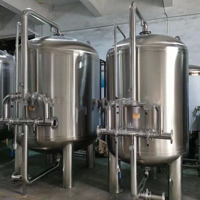 SS304 de Filtertank van de Waterbehandeling van verschillende media voor Hars van de Kwarts de Zand Geactiveerde Koolstof