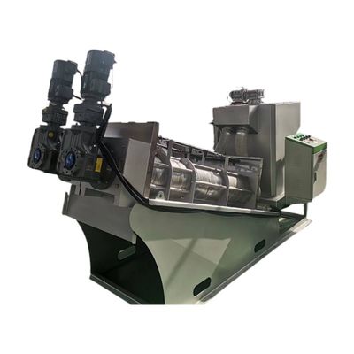 SS304 schroeftype het Weilandbehandeling van afvalwater Automatische 3m3/H van het Modderdehydratatietoestel