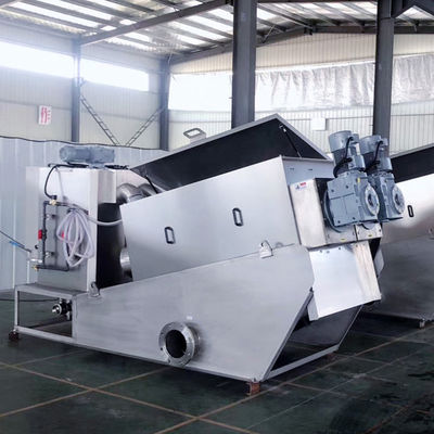 10m3/H van de de Filtratieconcentratie van de modder Ontwaterende Machine van de de Persvaste-vloeibare stof Geïntegreerde de Schroefstapelaar Scheiding