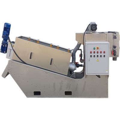 Spiraalvormige Type Schroefpers Modder Ontwaterende Machine SS 304 Materiaal: