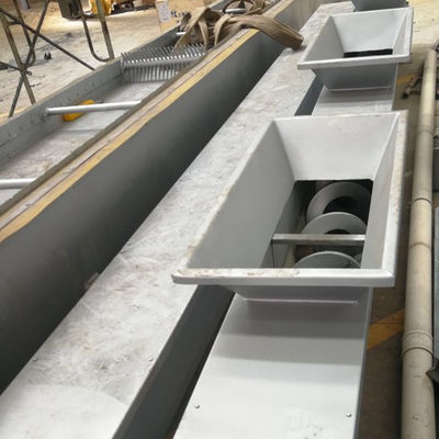 Shaftless de U-vormige SS Transportband van de Cementschroef voor de Kalk van de Dierenvoer Verpulverde Steenkool