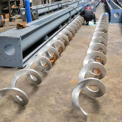 1~100m Lengte Geautomatiseerde de Schroeftransportband van Koolstofstaalshaftless voor het Poeder van de Cementkorrel